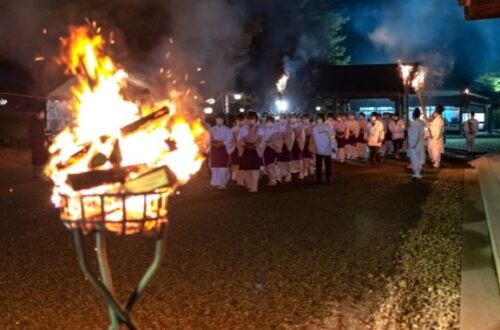 大本節分大祭篝火と瀬織津姫