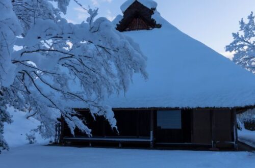 梅松苑雪景色